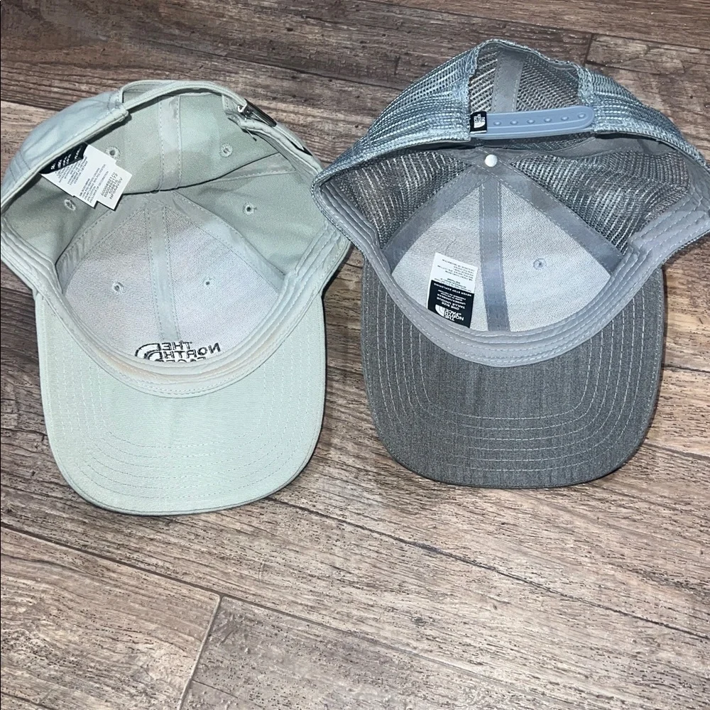 The North Face Light Blue and Gray Trucker Caps Duo